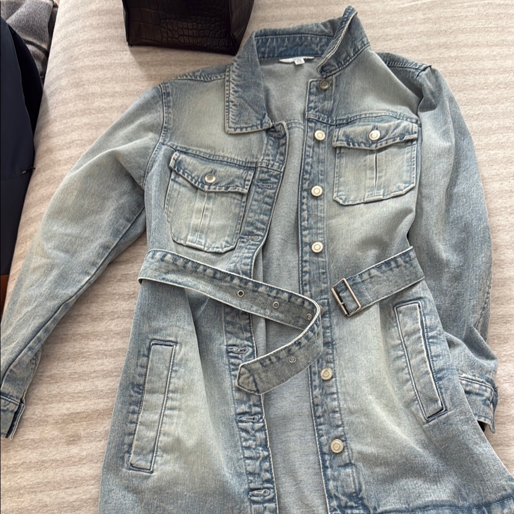 Denim Belted Jacket